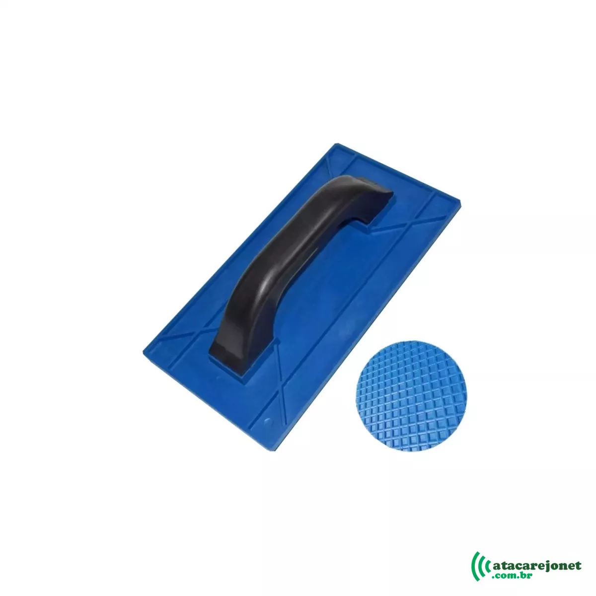 Desempenadeira Plástica Azul Estriada 17 x 30cm - Gerplast