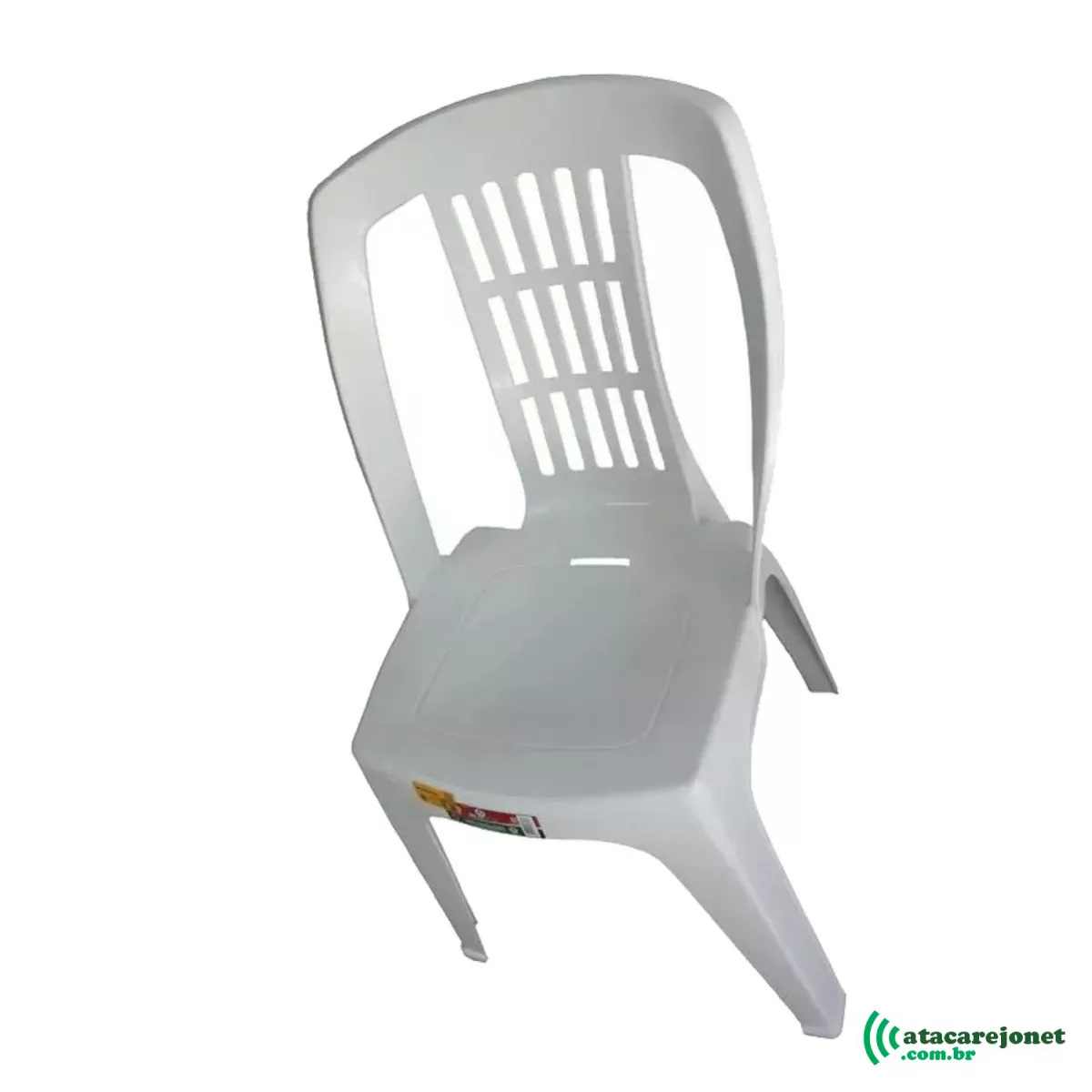 Cadeira Bistrô Plástica Branca Reforçada Capacidade 182kg