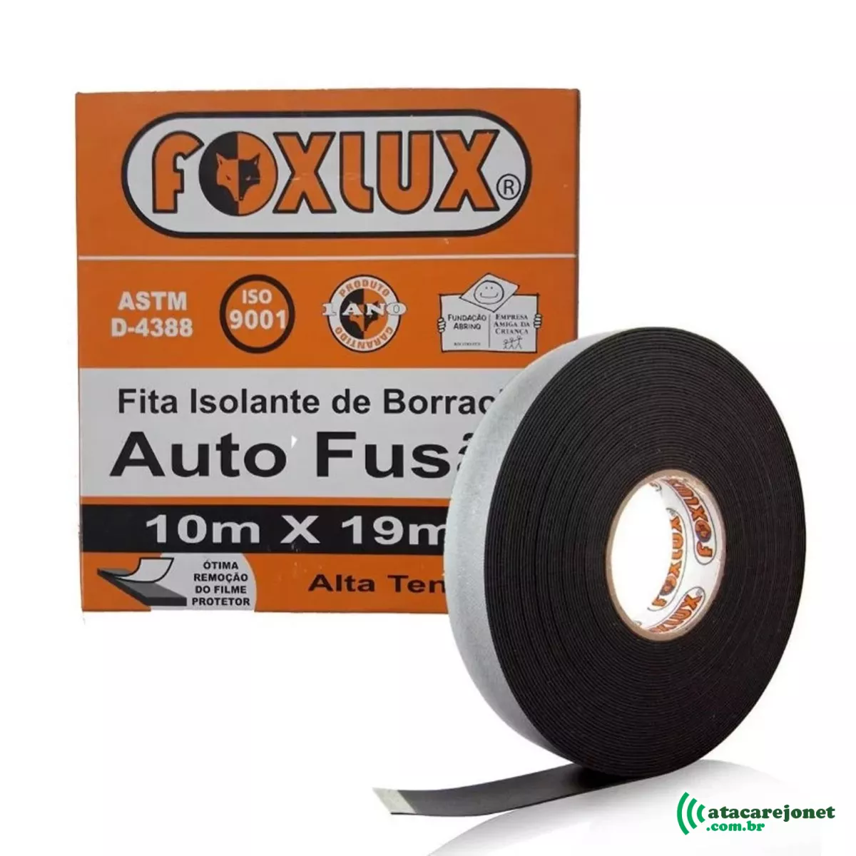 Fita Isolante Autofusão Preta 19mm x 2m - Foxlux