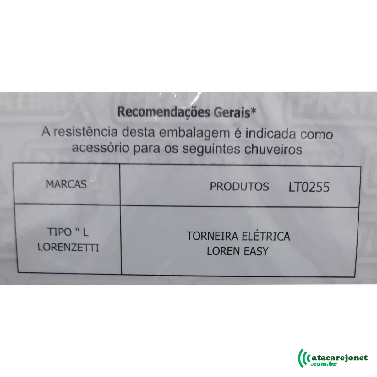 Resistência Elétrica Torneira Loren Easy 5.500W/220V - Pratimix