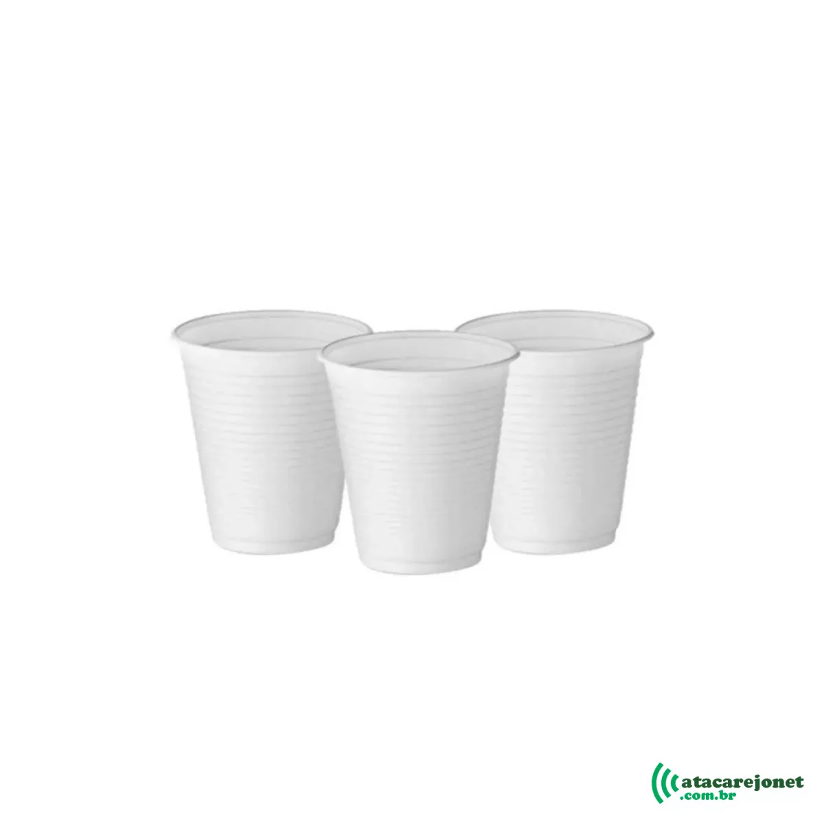 Copo Plástico Descartável Branco Embalagem com 100 unidades 180ml - Ecocoppo