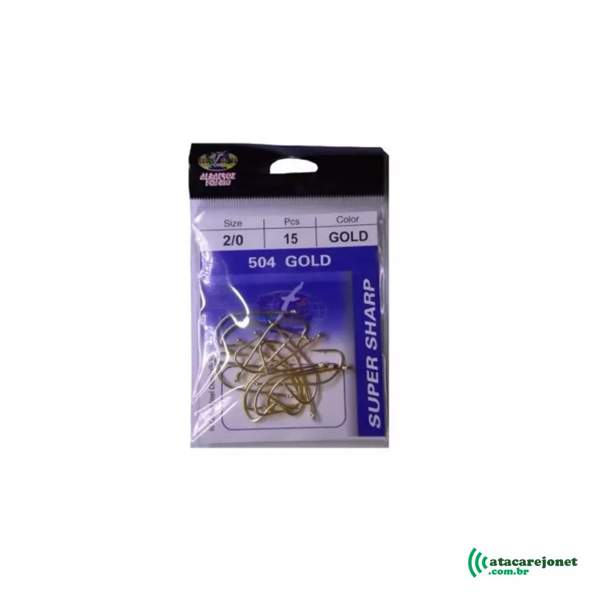 Anzol para Pesca Gold Embalagem Cartela n. 4 - Albatroz