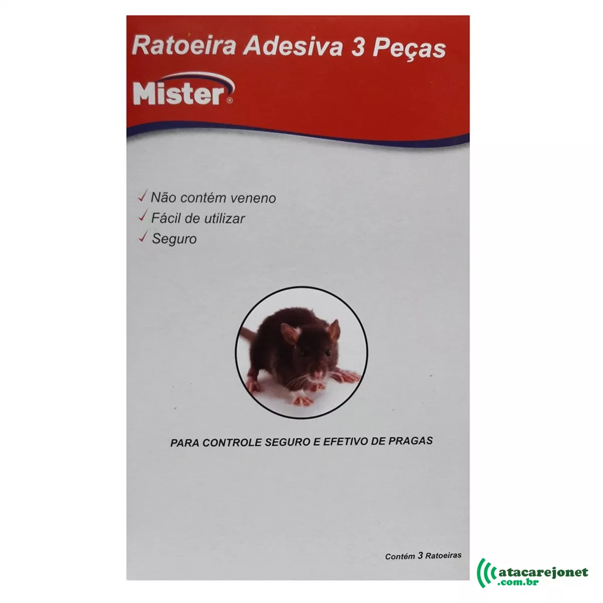 Ratoeira Adesiva Embalagem com 3 Peças - Mister