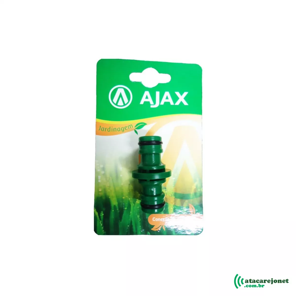 Conector Duplo Engate Rápido para Mangueira Plástico Verde 1/2\" - Ajax