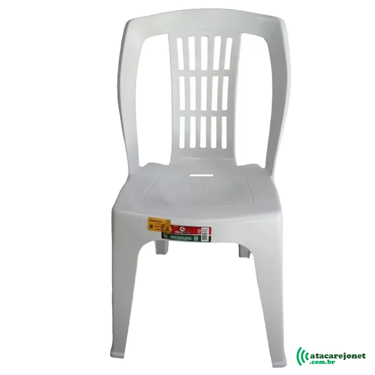 Cadeira Bistrô Plástica Branca Reforçada Capacidade 182kg