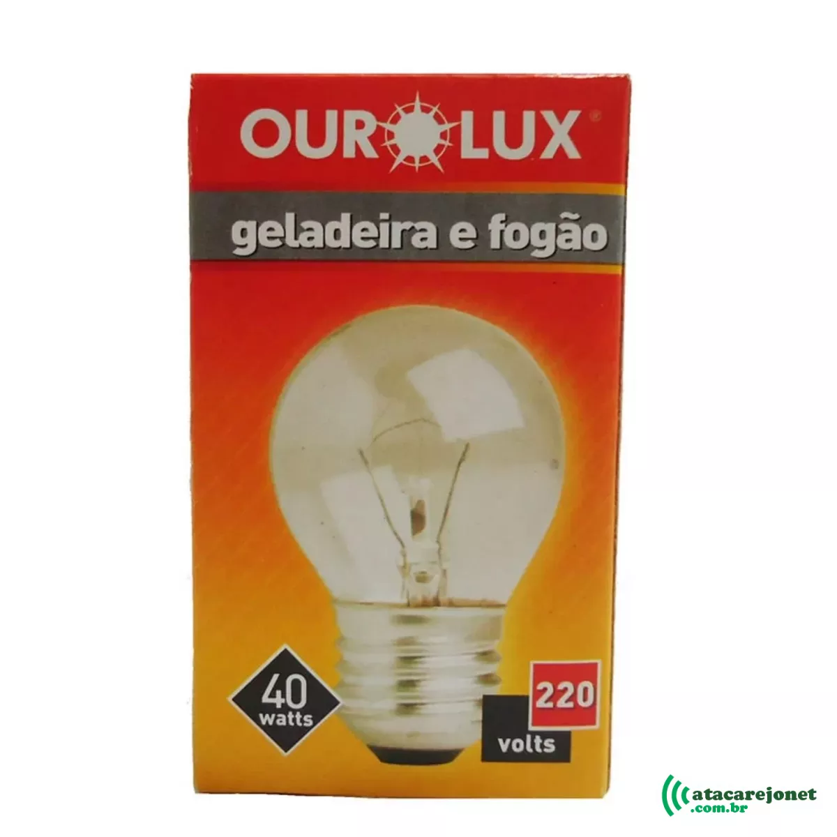 Lâmpada Incandescente para Fogão/Geladeira 40w 220v - Ourolux