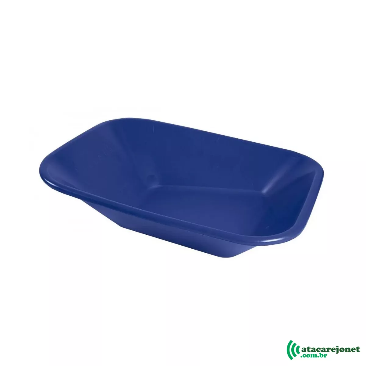 Caçamba Plástica sem Furação para Carrinho de Mão Azul 60 litros - Metasul