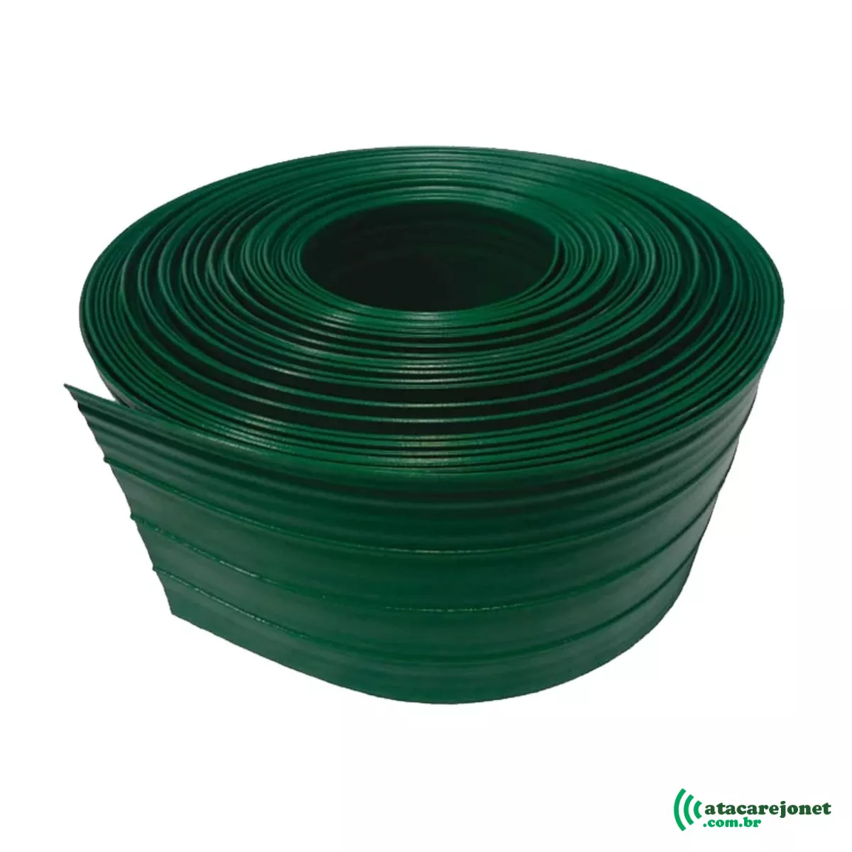 Limitador de Grama Plástico Verde sem Borda com Anti-UV Rolo 25 metros - Plasbran